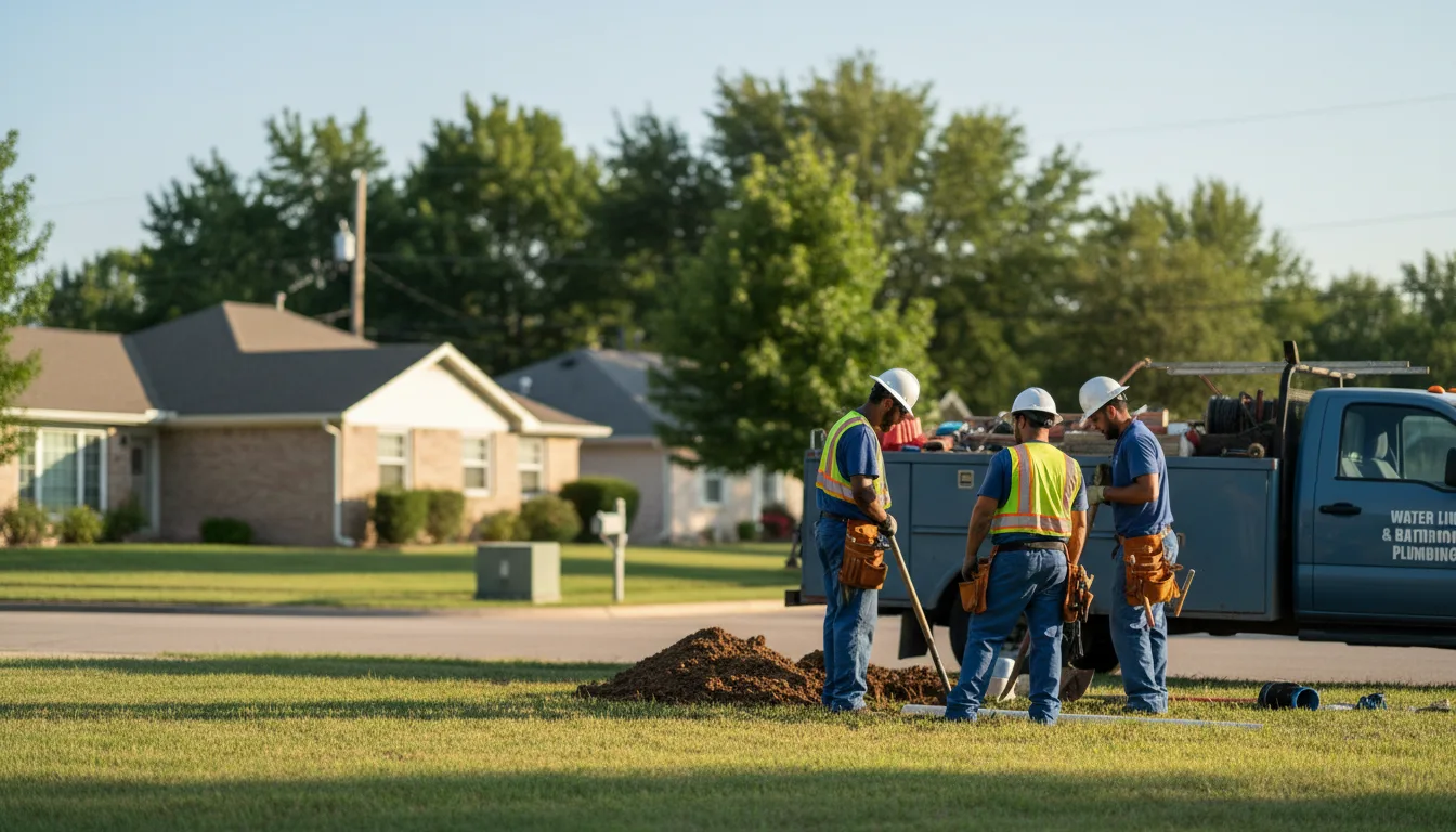 Residential water line and bathroom plumbing service in Robstown, TX